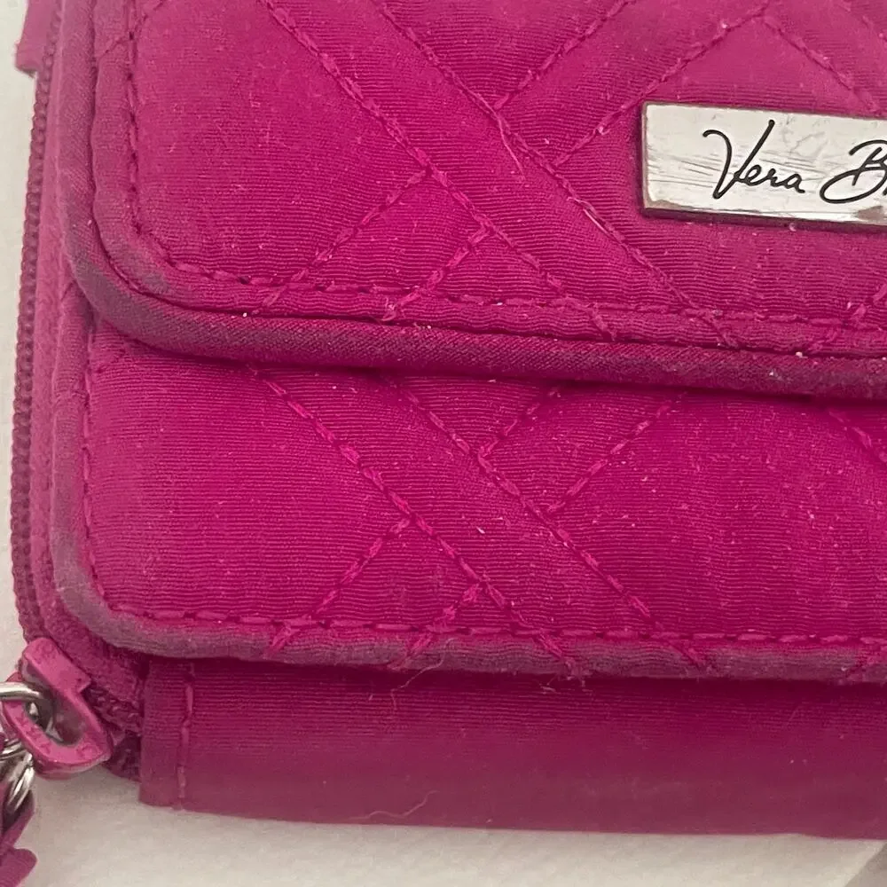 Vera Bradley Magenta Pink Quilted Wallet - Picture 13 of 15